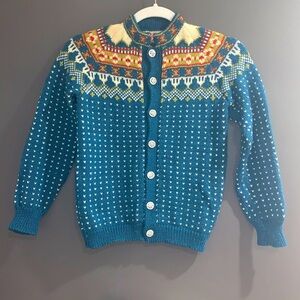 Vintage Viking knit abstract pattern size 9/10 years